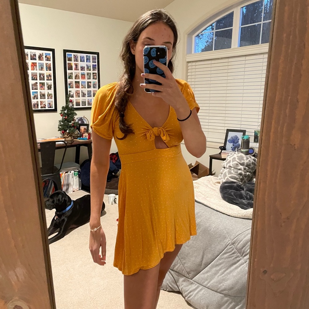 Love, Fire Orange mini dress